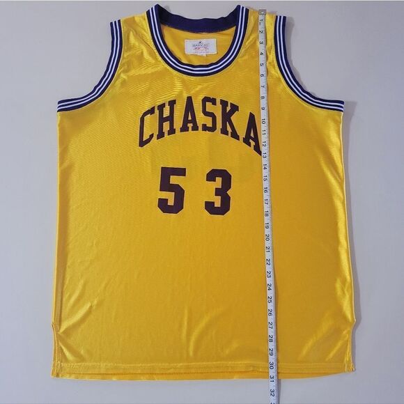 Chaska High School Hawks #53 Basketball Yellow Jersey - Picture 4 of 14